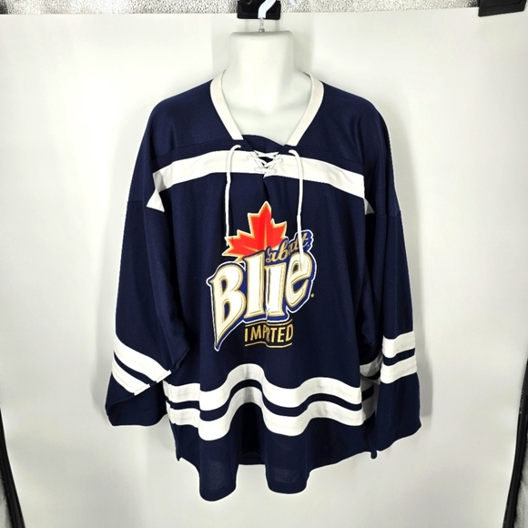 Labatt Blue Imported Hockey Jersey Men XL Warrior Authentic - Picture 1 of 8